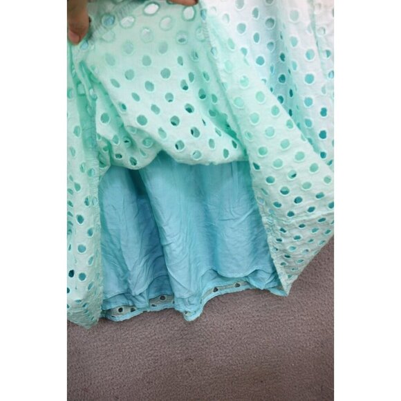 ee:some Large Eyelet Ruffle Sleeve Dress-Size Medium-Boho - Picture 3 of 11